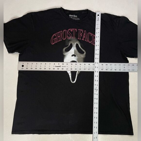Ghost Face The Icon Of Halloween Graphic T-shirt Men XXL Black Short Sleeve - Picture 5 of 5